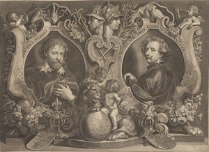 Paulus Pontius - Antonius Van Dyck Eques and Peter Paul Rubens Eques by Paulus Pontius