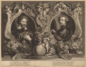 Rubens and van Dyck, a Double Portrait by Paulus Pontius, after Sir Anthony van Dyck and Erasmus Quellinus II