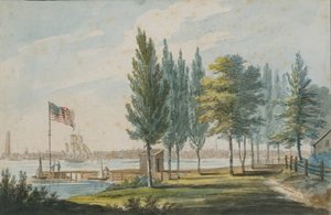Philadelphia from across the Delaware River, 1811-ca. 1813 by Pavel Petrovic Svin