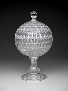 "Argus" Covered Compote, c.1855-75 by Pears and Co. Pittsburgh Bakewell