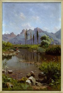 Stream Bank at Lake Geneva by Peder Monsted