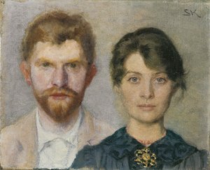 Double portrait of Marie and Peder Severin Krøyer, 1890 by Peder Severin Krøyer