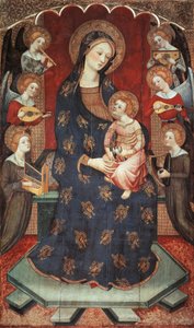 Madonna with Child with Angels playing music by Pedro Serra