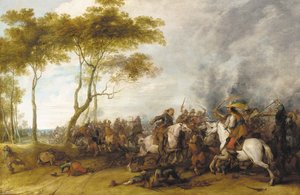 A Cavalry Skirmish by Peeter Snayers