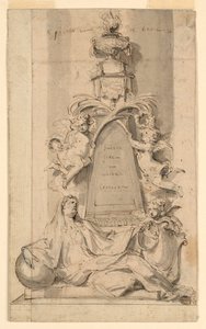 Design for Monument for van der Cammen-Henriques in the Church of St. Gumarus, Lier by Peeter Verbrugghen II