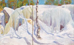 Rock Covered in Ice and Snow by Pekka Halonen