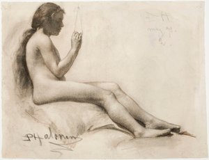 Seated Female Model by Pekka Halonen