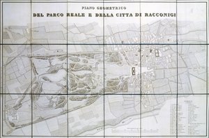 Plan of Park Royal and city of Racconigi by Pelagio Palagi
