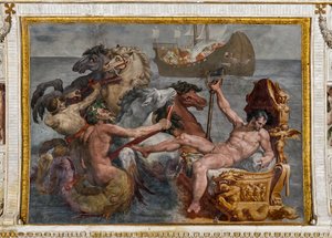 Neptune and the Ship of Ulysses (detail from the Room of Polyphemus) by Pellegrino Tibaldi