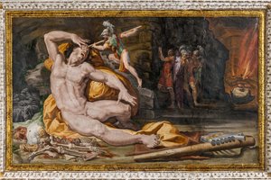 Ulysses blinding Polyphemus (detail)
