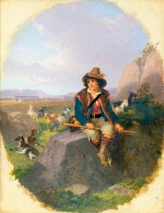 A Goatherd on the Roman Campagna by Penry Williams