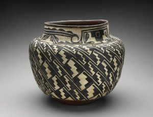 Jar with Step Motif