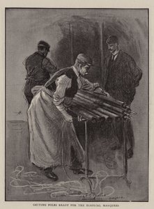 Getting Poles Ready for the Hospital Marquees by Percy F.S. Spence