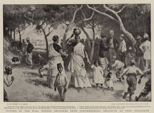 Victims of the War, Hindoo Refugees from Johannesburg Encamped at Port Elizabeth by Percy F.S. Spence