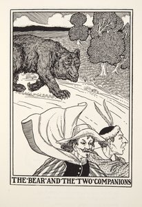 The Bear and the Two Companions, from Fontaine Fables, pub. 1905 by Percy J. Billingshurst