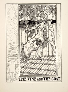 The Vine and the Goat, from A Hundred Fables of Aesop by Percy J. Billingshurst