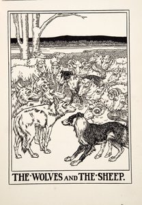 The Wolves and the Sheep, from A Hundred Fables of Aesop by Percy J. Billingshurst
