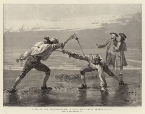 Types of Old Swordsmanship, a Duel with Small Swords in 1760