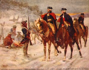 Washington And Lafayette At Valley Forge