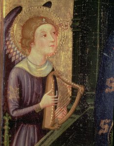 Angel playing a Harp (detail)