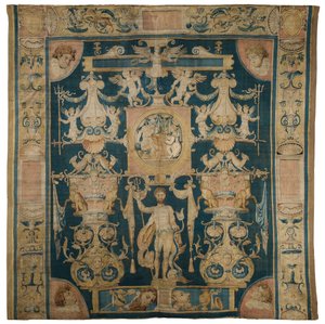 Allegorical tapestry depicting Neptune from the Doria Grotesques series, Brussels, c.1545-50