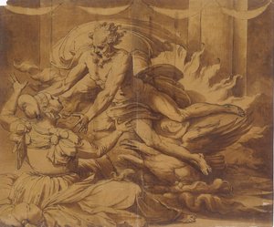 Jupiter Appearing to Semele, 1501-47 by Perino del Vaga