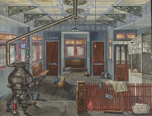 El Station Interior by Perkins Harnly
