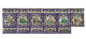 A 19th Century Frieze of Ceramic Qadjar Tiles by Persian School