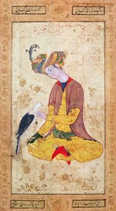 A Hunter Stroking His Falcon