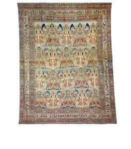 A Pictorial Lavar Kirman Carpet, Southeast Persia by Persian School
