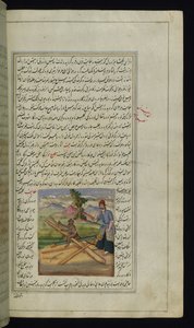 A Monkey and a Carpenter from Lights of Canopus by Persian School