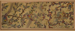 Angel carpet fragment by Persian School