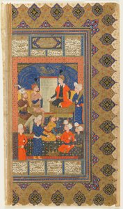 Folio from a Shahnama (Book of Kings) by Firdawsi; Luhrasp Enthroned, Iran, c.1590-1600