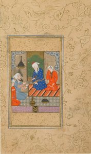Zulaykha and an Elderly Man Listen to a Conversation