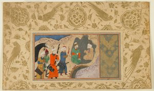 Iskandar Visits a Hermit by Persian School