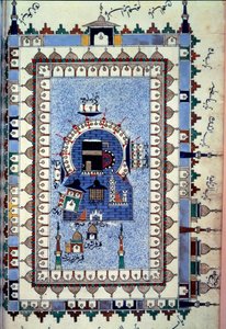 Islam: view of the Kaaba cubic building located in the center of the Great Mosque in Mecca