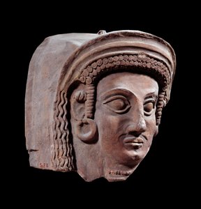 Persian art: fragment of Greek Phoenician sarcophagus. From the necropolis of Tortosa (4th century BC)
