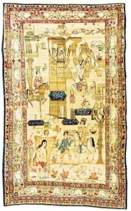 Pictorial Kirman Carpet