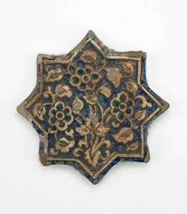 Tile in Eight-Pointed Star Form, Il-Khanid Period, 1256-1335 by Persian School