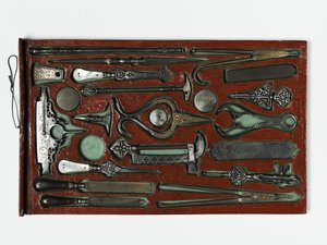 Tool kit depicting the Holy Family, c.1830 by Persian School