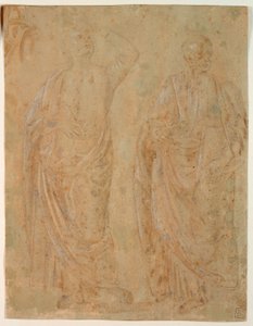 Two Standing Draped Male Figures by Perugino