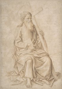 Saint Philip Seated, Holding a Book and a Cross by Pesello Peselli