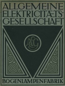 Title page of an AEG product brochure