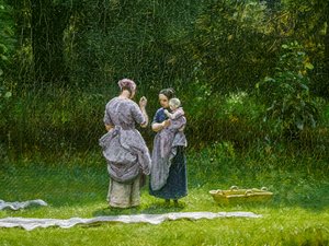 Bleaching Linen in a Clearing (detail)