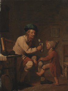 A Peasant Giving His Son Something to Drink by Peter Cramer