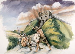Cynric fighting the Britons at Old Sarum