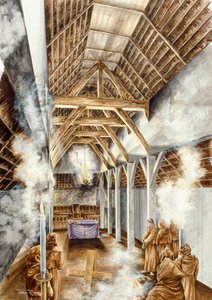 Lindisfarne Priory, c652AD by Peter Dunn