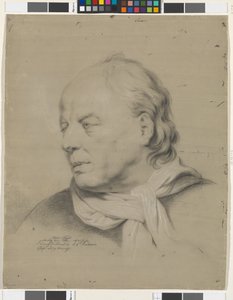 Study Head of an Older Man in Profile Facing Left by Peter Fendi