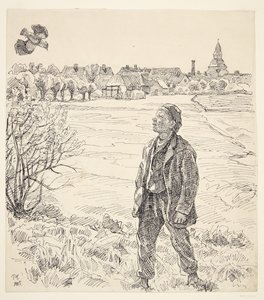 The Boy and the Lapwing. Faaborg with the Church in the Background
