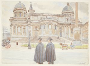 Two Carabinieri Outside Santa Maria Maggiore by Peter Hansen